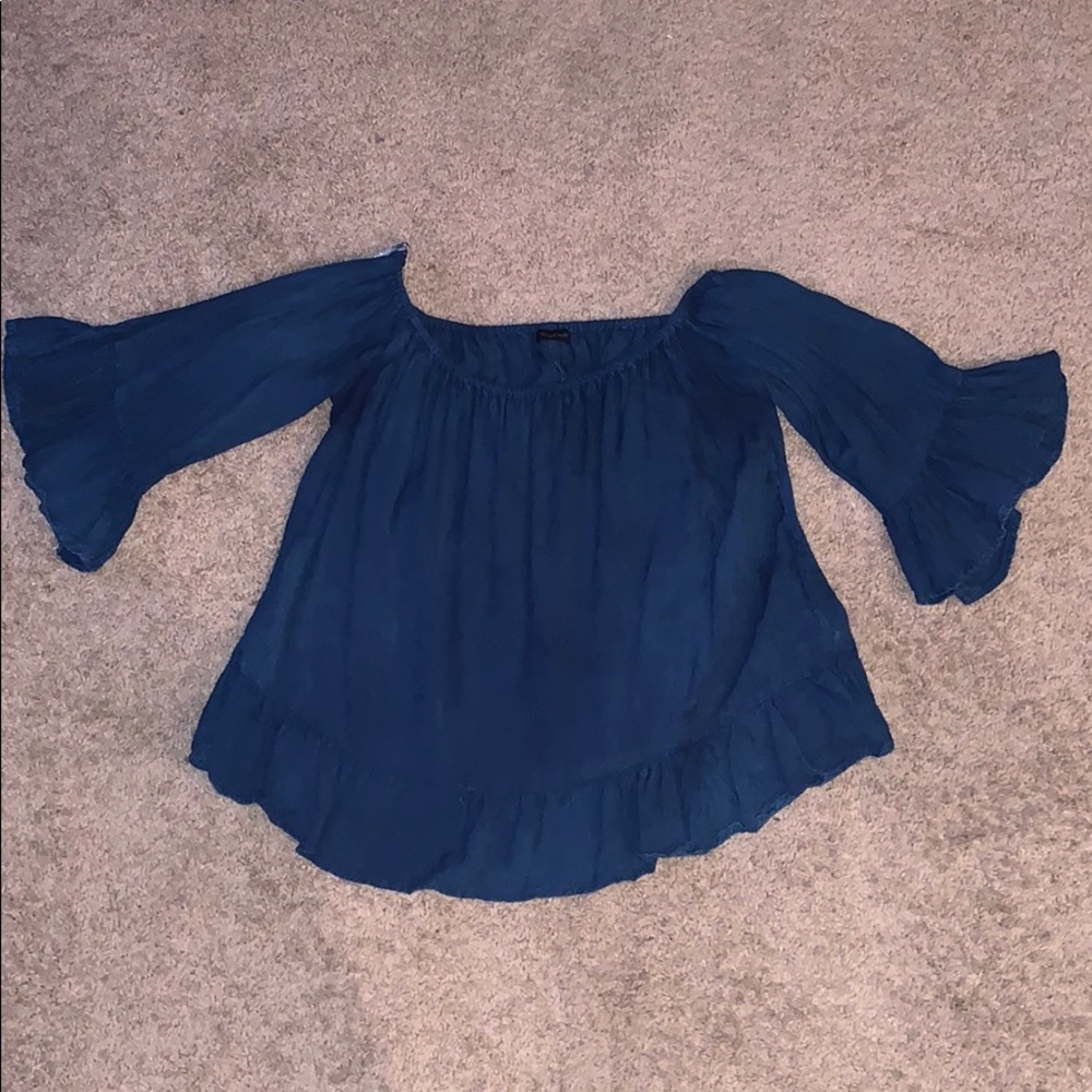 Dark Denim off the shoulder top